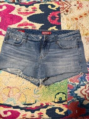 Lucky Brand Light Blue Distressed Denim Cutoff Shorts